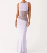 BXOXO Women Bodycon Maxi Dress Lace Patchwork Sleeveless Backless Long Pencil Dress Y2K Slim Fit Club Party Wedding Dresses